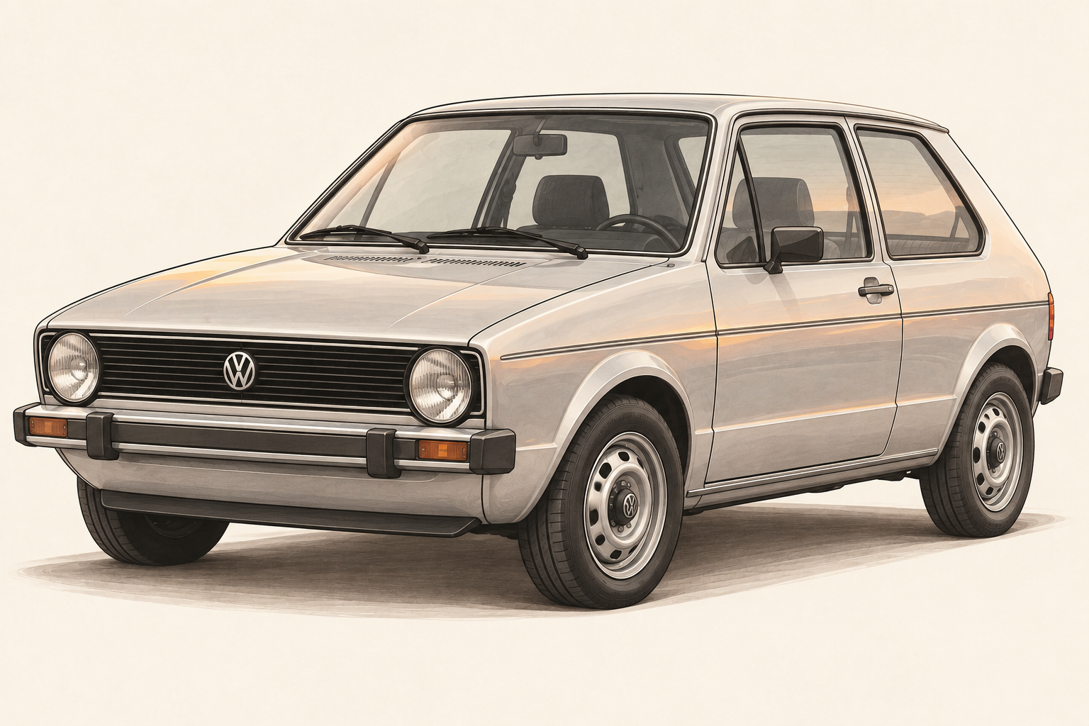 Illustration de la Volkswagen Golf I